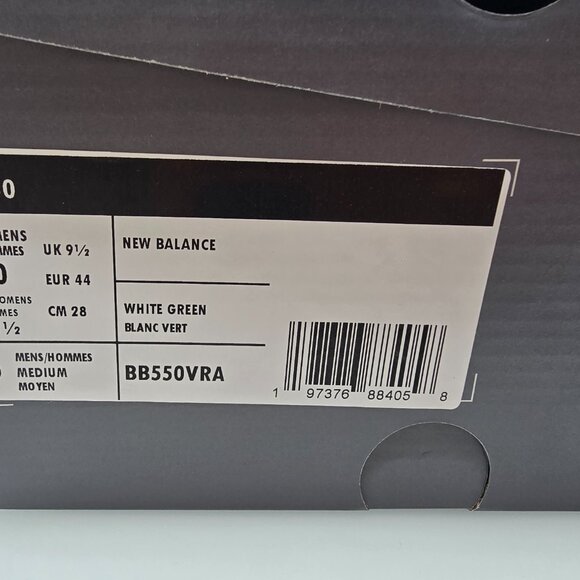 New Balance 550 Suede Toe Pack - Green Mustard SIZE 10 - Picture 3 of 8